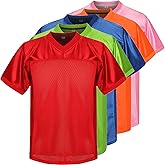 Rioofinx Youth Blank Football Jersey for Boy's, Kid's Athletic Practice Sports T-Shirt Hip Hop Jersey for Party