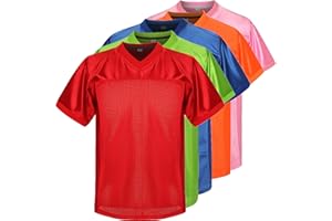 Rioofinx Youth Blank Football Jersey for Boy's, Kid's Athletic Practice Sports T-Shirt Hip Hop Jersey for Party