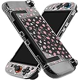 FANPL Case for Nintendo Switch 2, Cute Hard Cover for Switch 2 and Joy Con Controlle (Glitter Sakura)