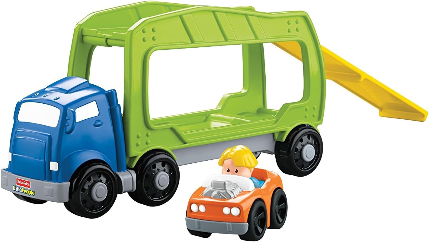 FisherPrice Little People Wheelies Car Carrier, Race Tracks Amazon