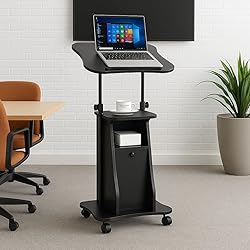 Tangkula Mobile Laptop Podium, Height Adjustable