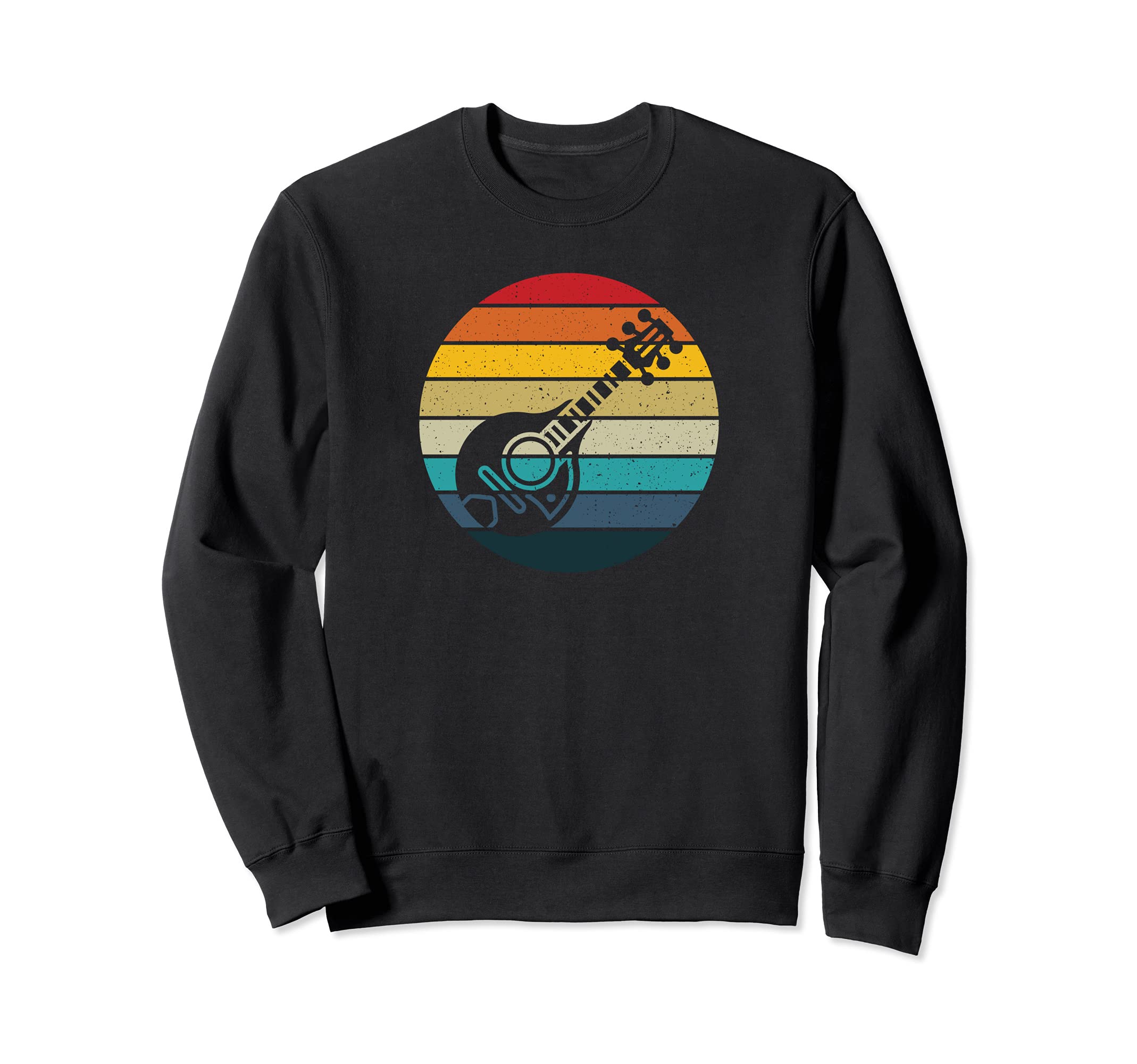Mandolin retro sunset vintage mandolin player Sweatshirt