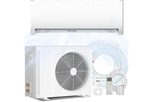 TMYICE 12000 BTU Mini Split AC/Heating System, 19 SEER2 230V Energy Efficient Ductless Inverter AC Unit Cools Room Up to 750 Sq.Ft, Remote Control with Pre-Charged Condenser, Heat Pump & Installation Kits