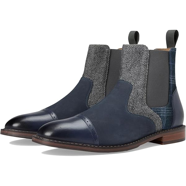 Stacy Adams Gabriel Chelsea Boot - Stivali Uomo In Pelle Scamosciata Sabbia, Suola In Gomma, Plantare RedZone, 42 EU