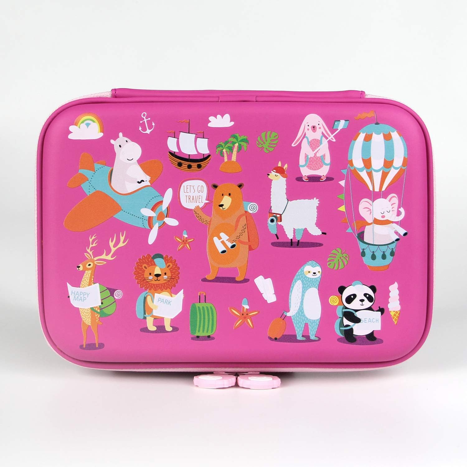 Rockpapa Let's Go Travel Large Pencil Cases, Big Pencil Case for Girls Small Storage Box for School Students Girls Teens Kids Toddlers - Image 3
