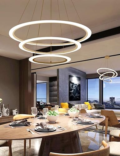 Morovan Luster Led 3 Rings Crystal Light Chandelier Light Hanglamp Suspension Luminaire Lampen Amazon Co Uk Lighting