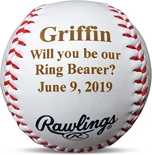 Amazon Com Personalized Ring Bearer Invitation Gift Baseball