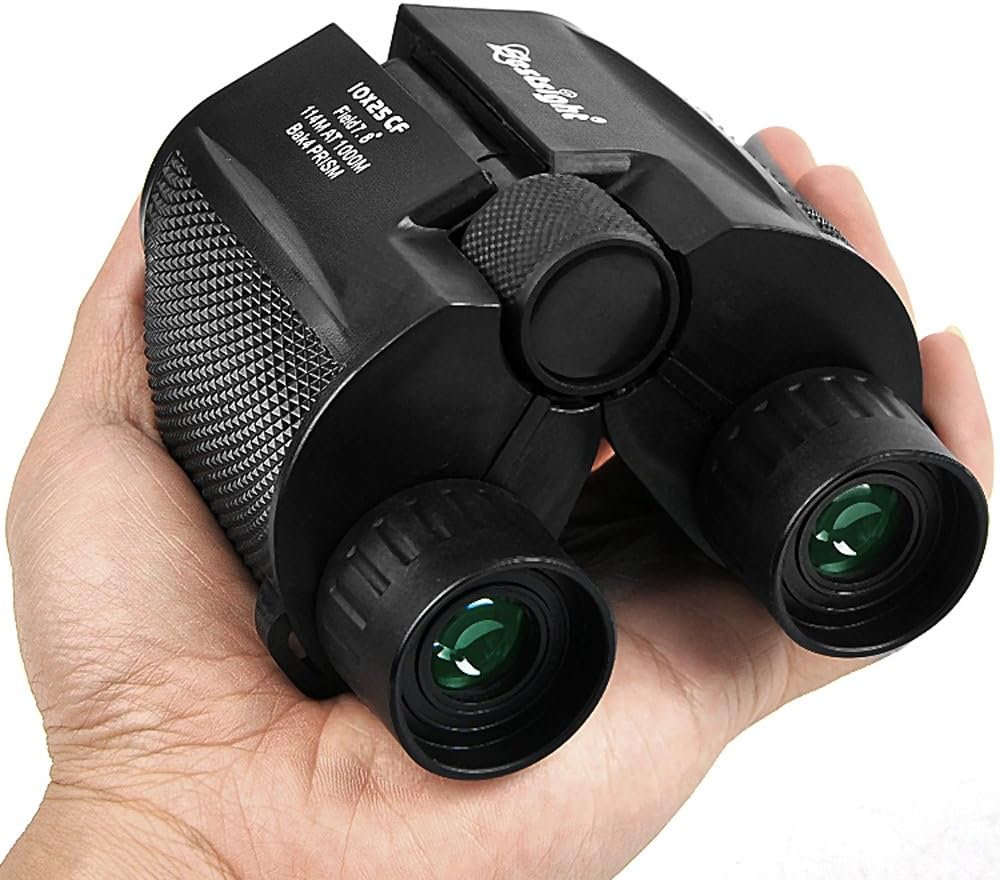 Binoculars for Adults Compact - 10×25 High Powered Lightweight Zoom Binocular for Kids Women Men Hunting,Travel,Birding, Concert,Waterproof Weak Light Night Vision