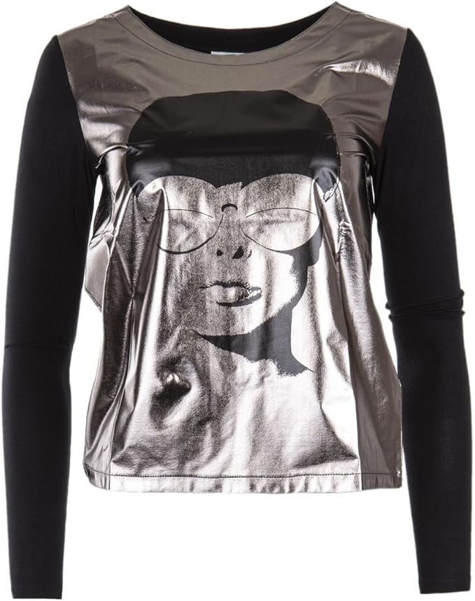 t shirt argenté femme