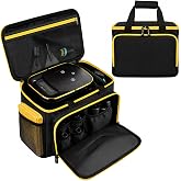Steam Cleaner Carrying Case for WSRYYCC Portable Steamer for Cleaning | Padded Oxford Fabric; 4-Pocket Storage for Accessory; Removable Divider; Dual Zipper; Padded Handle; Case Only, Yellow