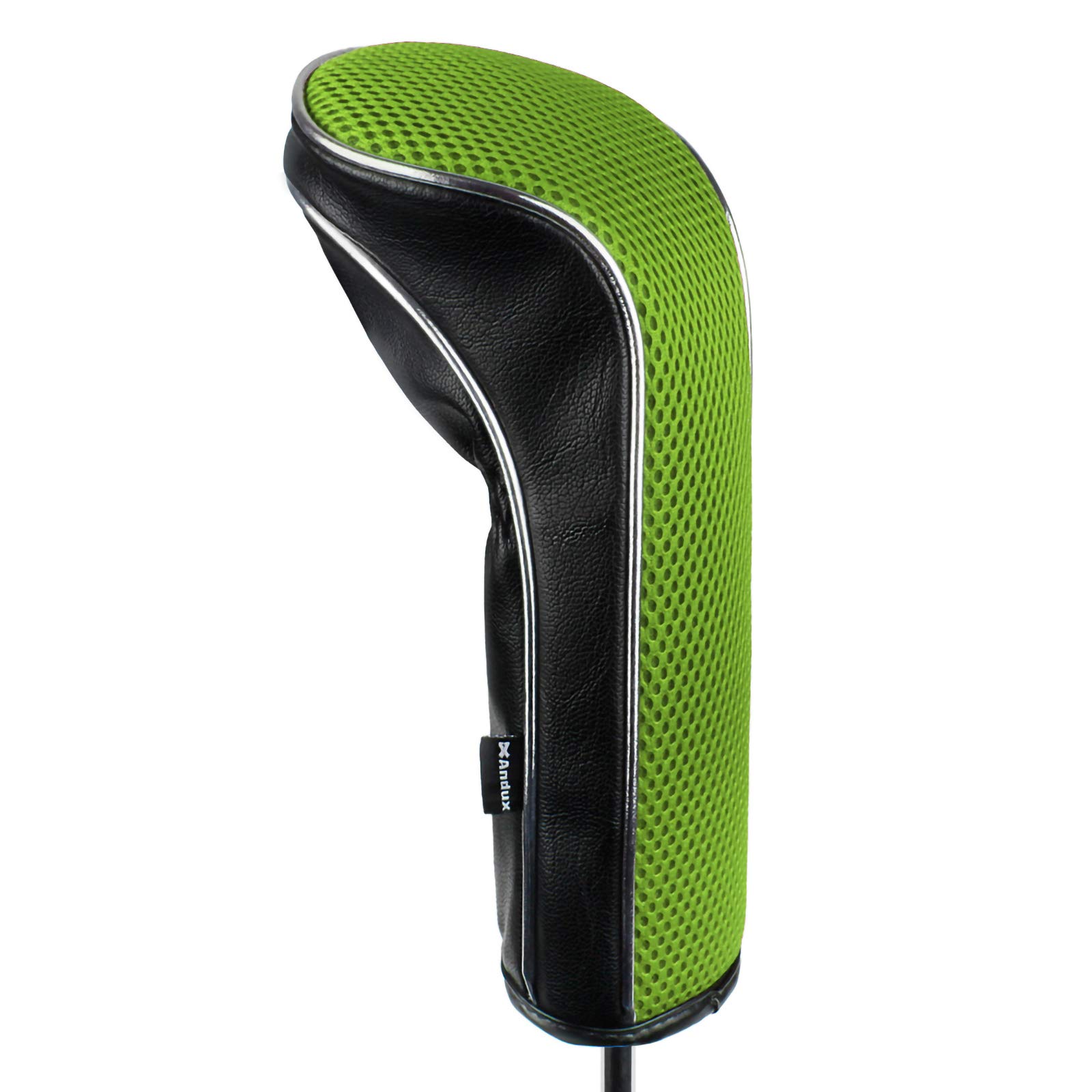 Andux Golf Club Wood Head Covers 460cc Driver with Hook&Loop and Long Neck Green
