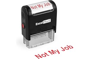ExcelMark Self-Inking Novelty Message Stamp - NOT My Job - Red Ink