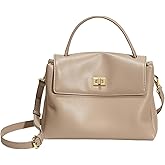 Rosvovo Genuine Leather Purse for Women with Top Handle, Leather Satchel purse Crossbody Bags Handbag with Adjustable Strap