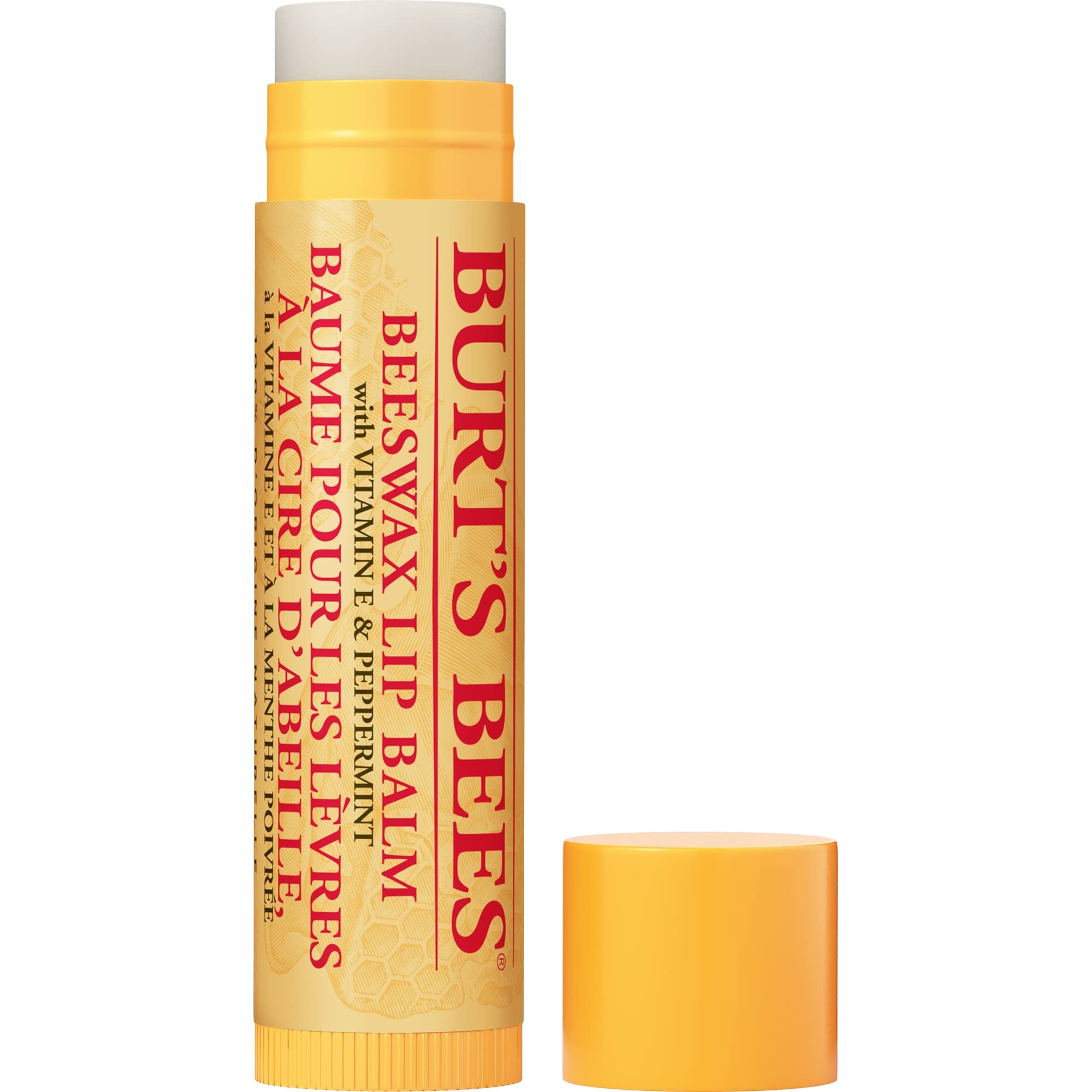 Burt's Bees Lip Balm Beeswax, Moisturising Lip Balm With Vitamin E & Coconut Oil, 100% Natural Origin, 4.25g