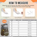 SlowTon Dog Boots Waterproof Non Slip Paw Protectors Reflective Strips view 2