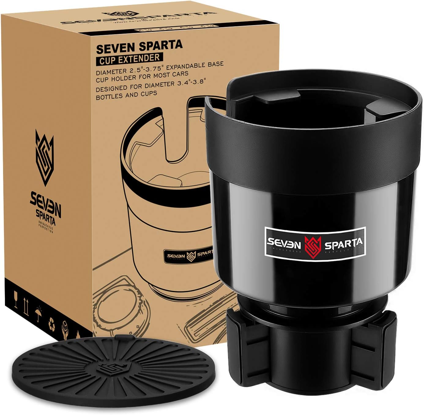 Car Cup Holder Expander Organizer with Adjustable Base, Fit for 32/40 Ounce Hydro Flasks, 30/32/38/48 Oz Nalgenes, 20/26/30 Ounce Yeti Ramblers, 40 Ounce Klean Kanteens, 32/40 Ounce Camelbak: Automotive