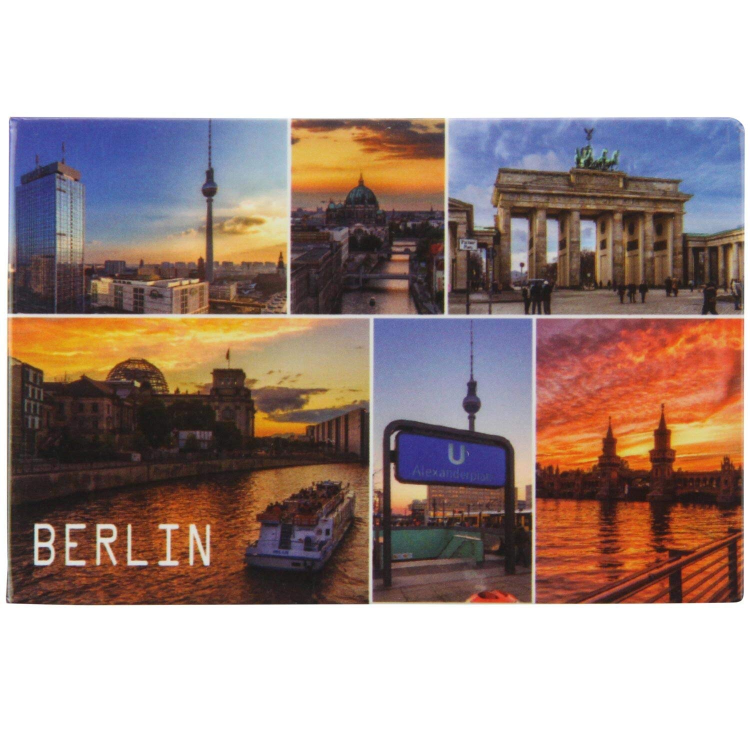 Fridge Magnet Berlin | Spree | Strong Hold | Multi-Image Photo Magnet 8 x 5,5 cm | Typical Souvenir