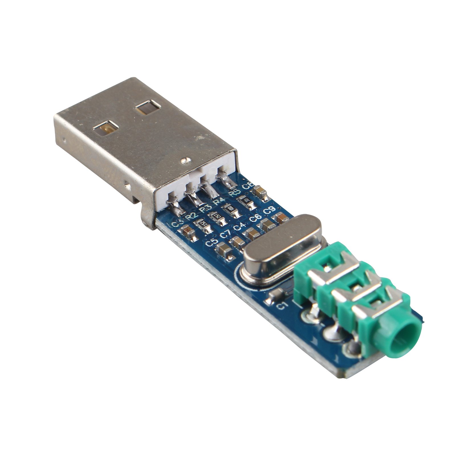 HALJIA 5V Mini PCM2704 Sound Card Decoding Module DAC Decoder Board for PC Computer USB Powered HIFI Level Compatible with Computer EK1278