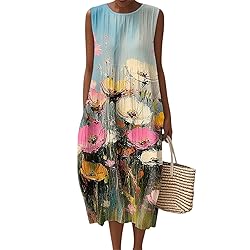 Party Dresses Summer Fall Cotton Linen Midi Dresses