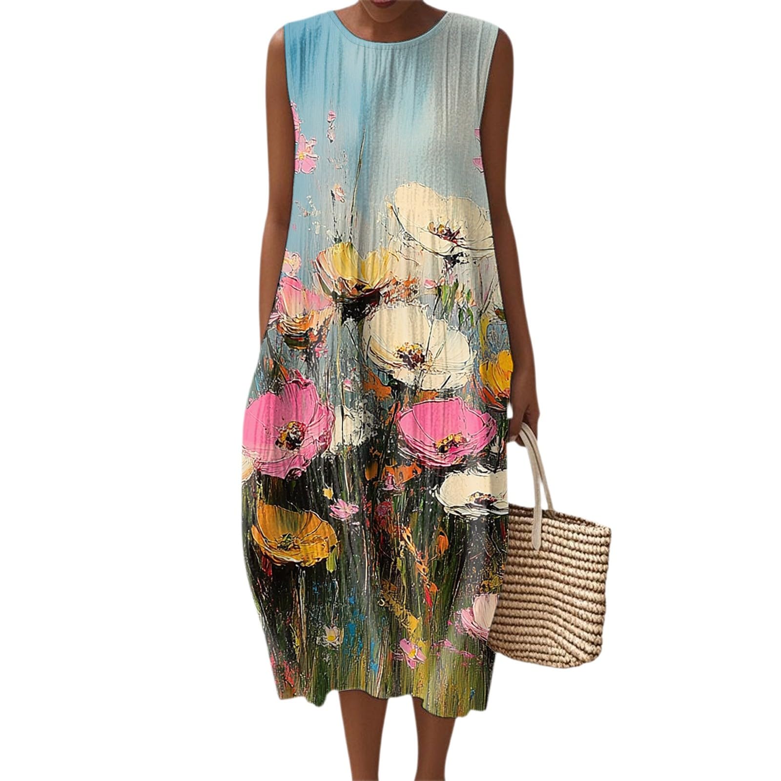 Party Dresses Summer Fall Cotton Linen Midi Dresses