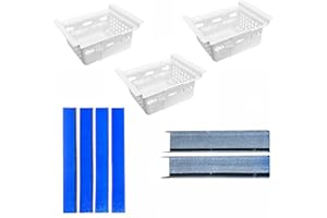 FreezerMax Add a Layer - Rails and Chest Freezer Sliding Baskets - Freezer Storage Bins - Adds a middle level of sliding baskets to 8-14 cubic foot freezers. MEASURE YOUR FREEZER BEFORE ORDERING