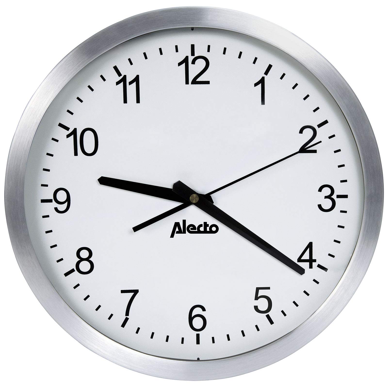 Alecto AK-10 Large Analogue Wall Clock - Wall Clock for Living Room with a Diameter of 30 cm - Large Dial with Quiet Quartz Movement - White