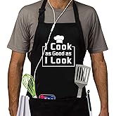 ZOORON Funny BBQ Aprons for Men, Dad Gifts, Gifts for Men, Fathers Day, Birthday Gifts Aprons,Adjustable and Waterproof