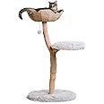 Wooden Cat Tree Tower, Modern Single Branch Cat Condo, Wood Cat Tree, Cat Climbing, Furniture for Cat, Cat Lover Gift, Cat Furniture,Cat Gift by MAU LIFESTYLE (Bullet Gray)