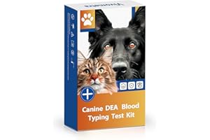 Canine Blood Typing Test Kit for DEA1 Detection | at-Home Dog Blood Type Test with Free Stainless Steel ID Tag