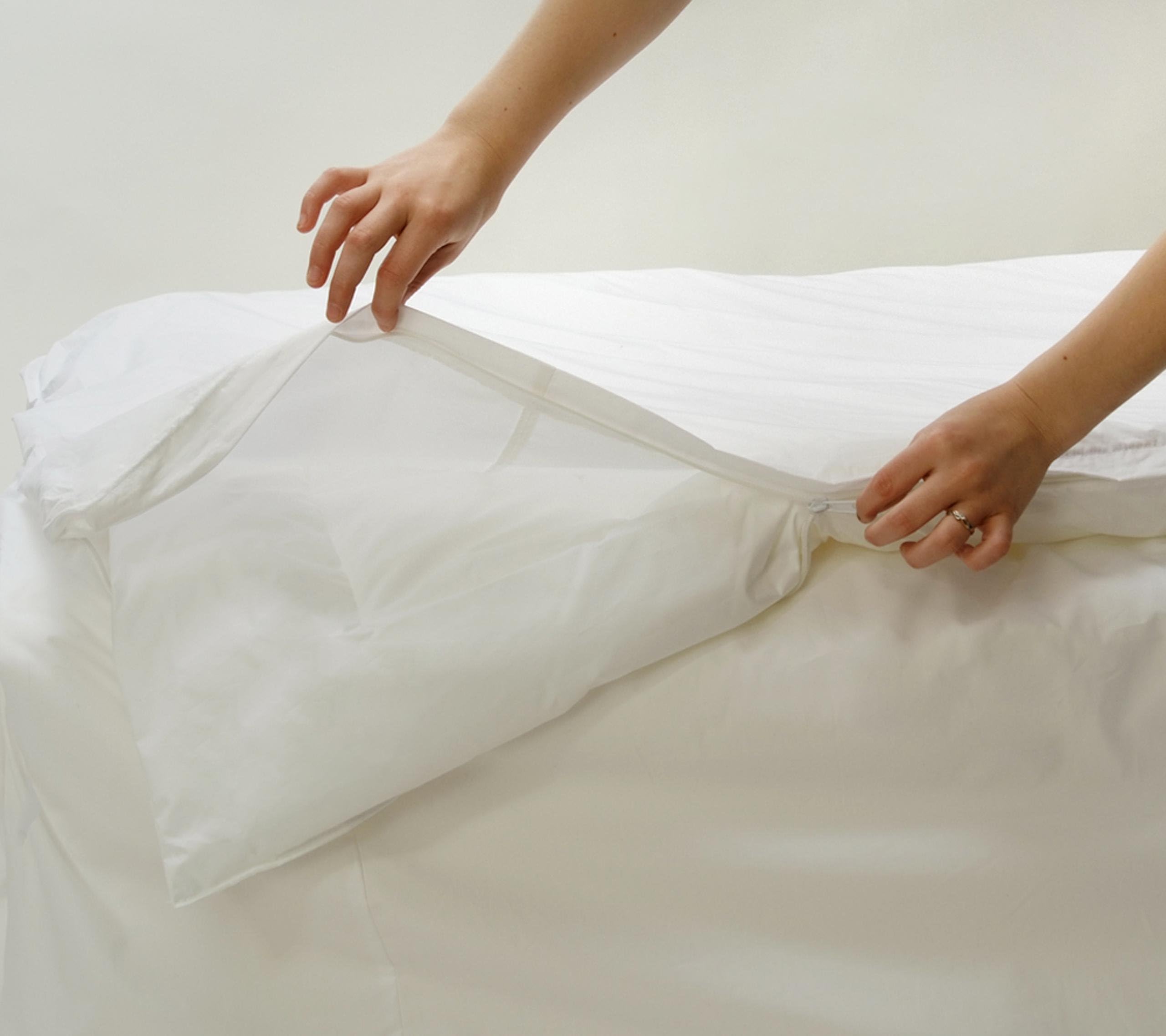Stretch Knit Polyester Bed Bug & Dust Mite Control Twin Duvet Cover