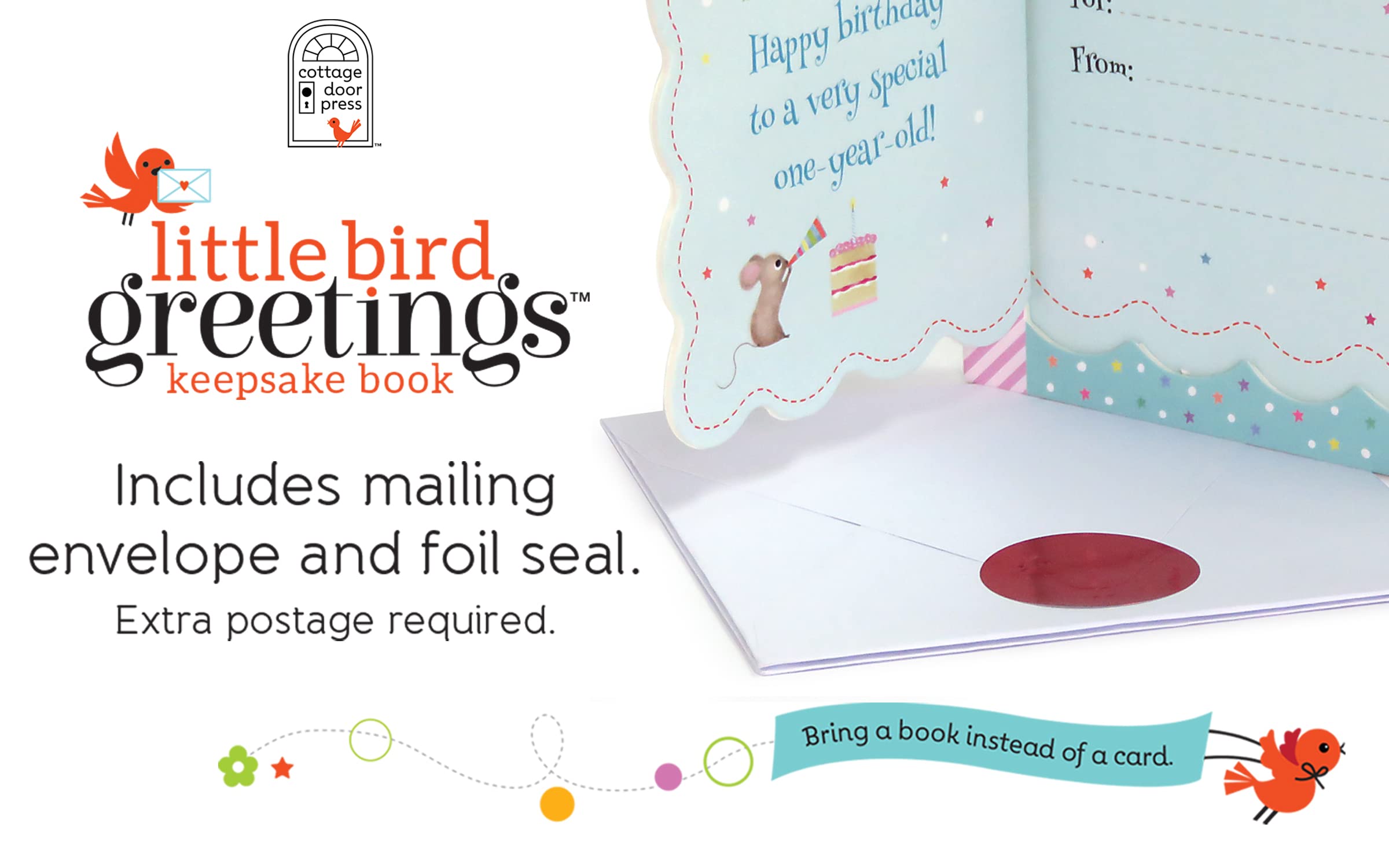 Now You Are One: Little Bird Greetings, Greeting Card Board Book with Personalization Flap, 1st Birthday Gifts for One Year Olds Now You Are One: Little Bird Greetings, Greeting Card Board Book with Personalization Flap, 1st Birthday Gifts for One Year Olds Board book
