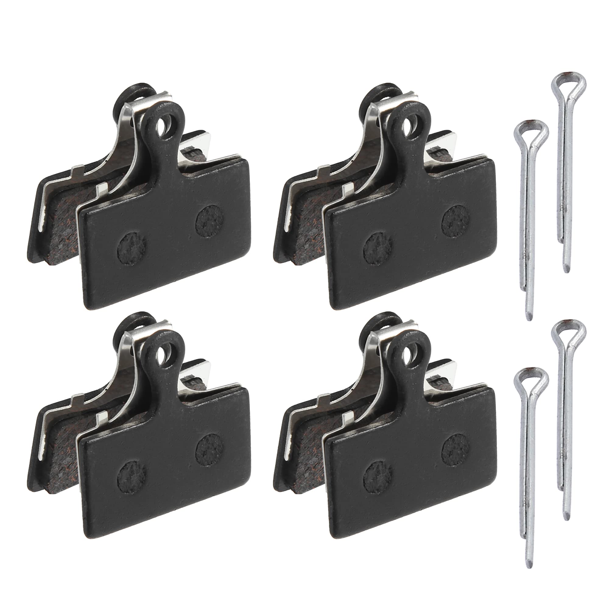 X AUTOHAUX 4 Pair Semi Metal Disc Bike Brake Pads W/Split Pin for Shimano M615
