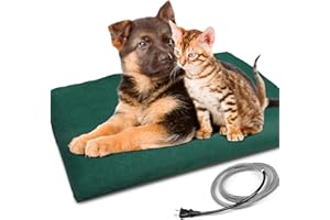SwSun Outdoor Pet Heating Pad Waterproof, 80W Heated Cat Bed Built-in Auto Thermal System, Energy Saving and Environmental Protection, Ideal Used Outdoor for Cats, Dogs, Rabbits, and Other Pets