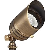 VOLT Fat Boy 12V Brass Outdoor Spotlight (Bronze) for Low Voltage Landscape Lighting of Yard, Lawn, Garden, Patio, Trees & House