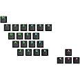 Ranked Rubber Keycap Set | Double Shot Translucent | OEM Profile for Mechanical Gaming Keyboard (Black, 23 Keys)
