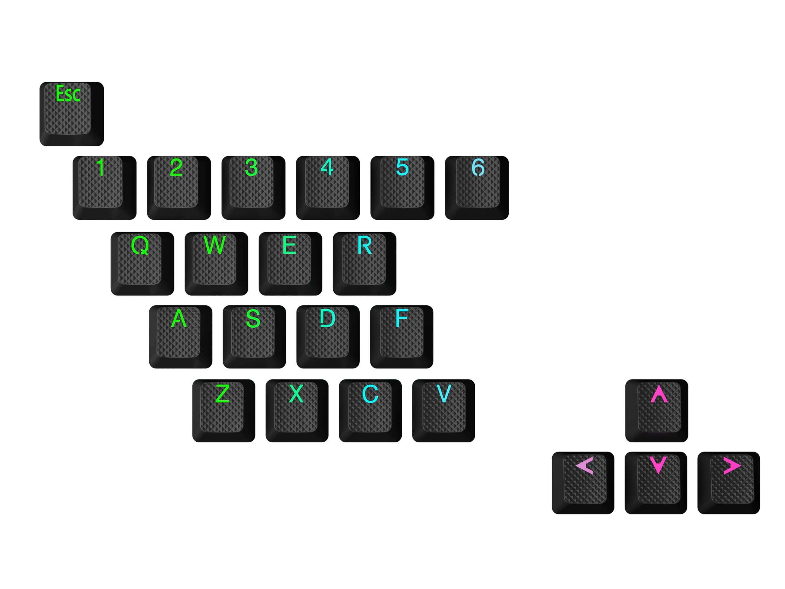Ranked Rubber Keycap Set | Double Shot Translucent