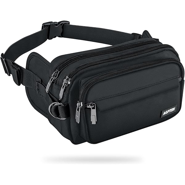 Mini Fanny Pack Black Belt Bag For Women And Men, Cross