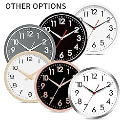 AKCISOT 12 Inch Wall Clock Silent Non-Ticking