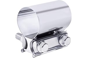 iolory Car Exhaust Pipe,Muffler Repair Kit,Car Accessories,Butt Joint Band Exhaust Clamps Stainless Steel,Muffler Clamp Lap J
