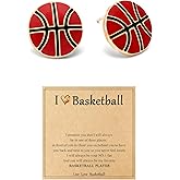 Gold Stud Earring Gifts For Teens Women Hypoallergenic Golf Baseball Football Basketball Soccer Volleyball Sport Earrings For Women