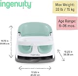 Ingenuity Baby Base 2-in-1 Seat Mist Booster Chair with Removable Tray view 6