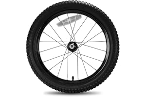DR BIKE JOYSTAR 12 14 16 18 20 Inch Kids Bike Front Wheels Replacement Bicycle Wheels with 12-20 Inch Solid Air Rubber Tire & Inner Tube Don't Fit Huffy Bike Black & White