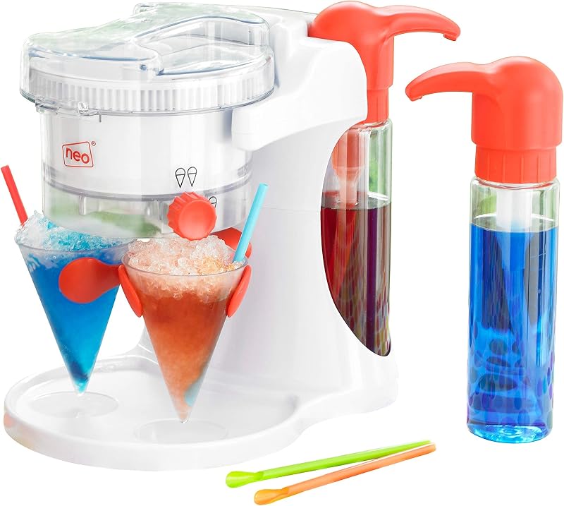 Neo Ice Snow Cone Slushie Maker with 4 Straws & 4 Cups