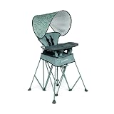 Baby Delight Go with Me Uplift Deluxe Portable High Chair | Travel High Chair | Sun Canopy | Indoor and Outdoor | Green Garden