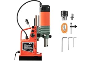 Uargd Magnetic Drill Press, 1400 W, 2 in Drilling Capacity, 2810 lbf Magnetic Force, Portable Mag Drill with Adjustable 0–800