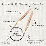 KnitPro Basix Beech Fixed Circular Needles 40 inch 7.00mm view 3
