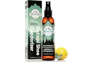 Shoe Deodorizer & Odor Eliminator Spray - Natural Shoe Smell Eliminator by Lumi Outdoors - Extra Strength Eucalyptus Lemongra