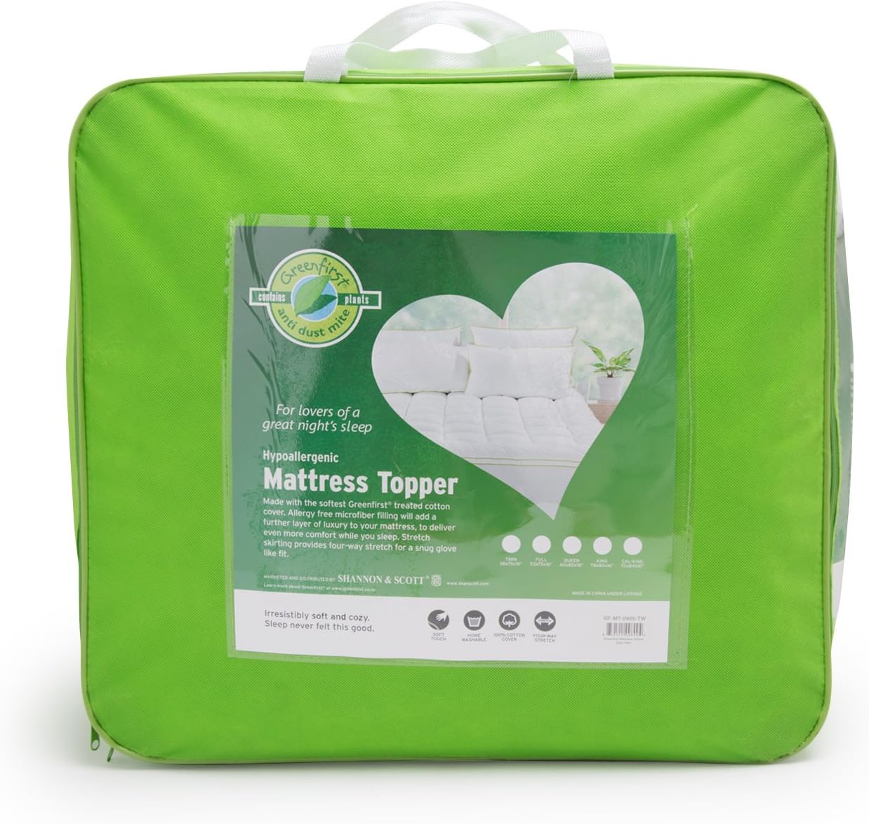 Greenfirst Anti Dust Mite Hypoallergenic Mattress Topper (CalKing