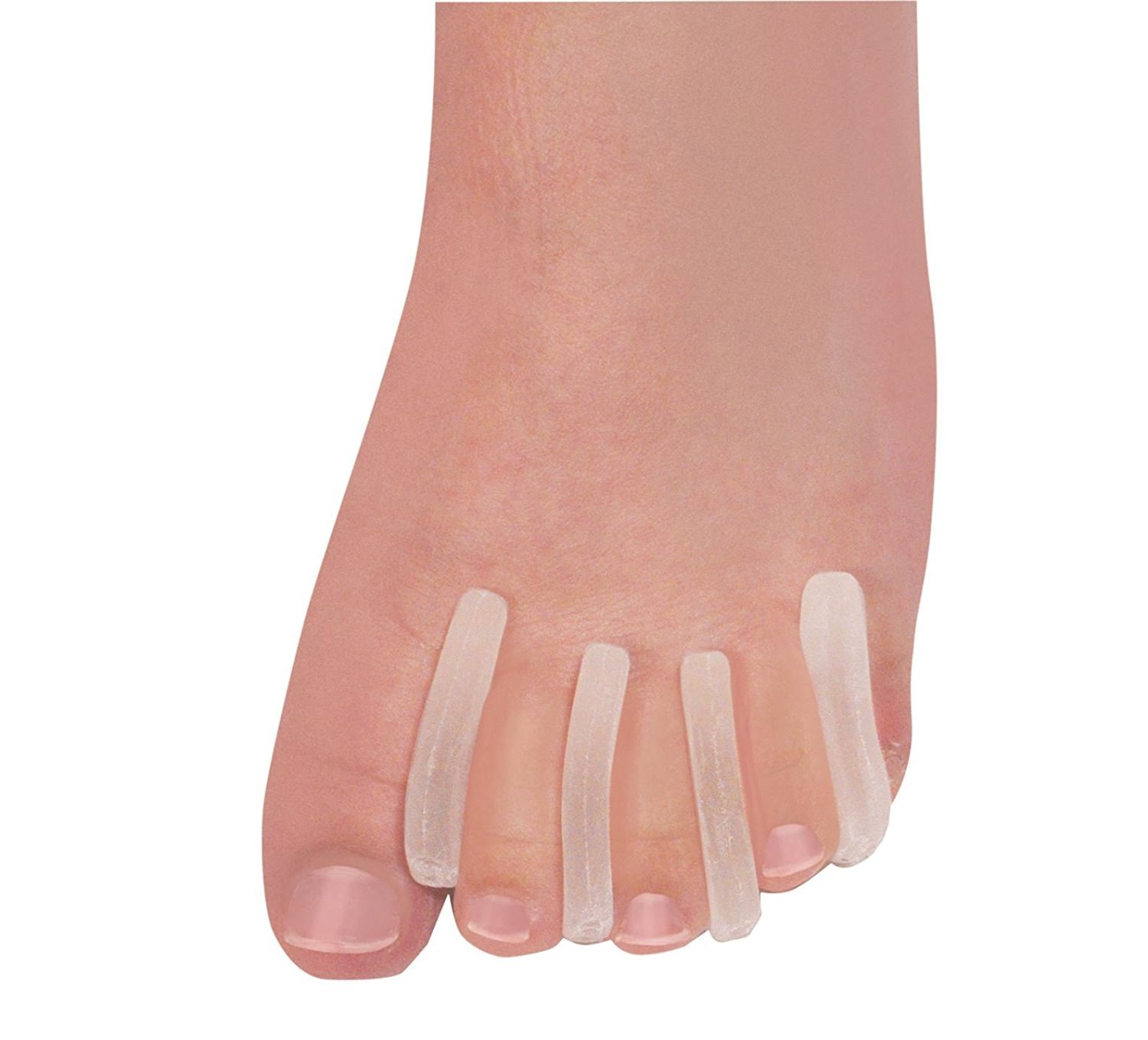 Gel Toe Separators Spreaders Pressure Relief from Friction Related Toe Pain Realign and Prevent Toes from Turning Inwards Aids Pain from Overlapping,Toe Drift and Nail Issues Latex Free Large Pk of 15
