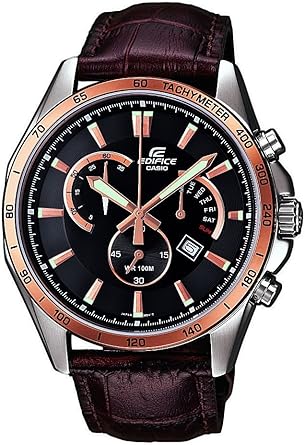 Casio Reloj analógico para Hombre de Cuarzo con Correa en Piel EFR-510L-5AVEF